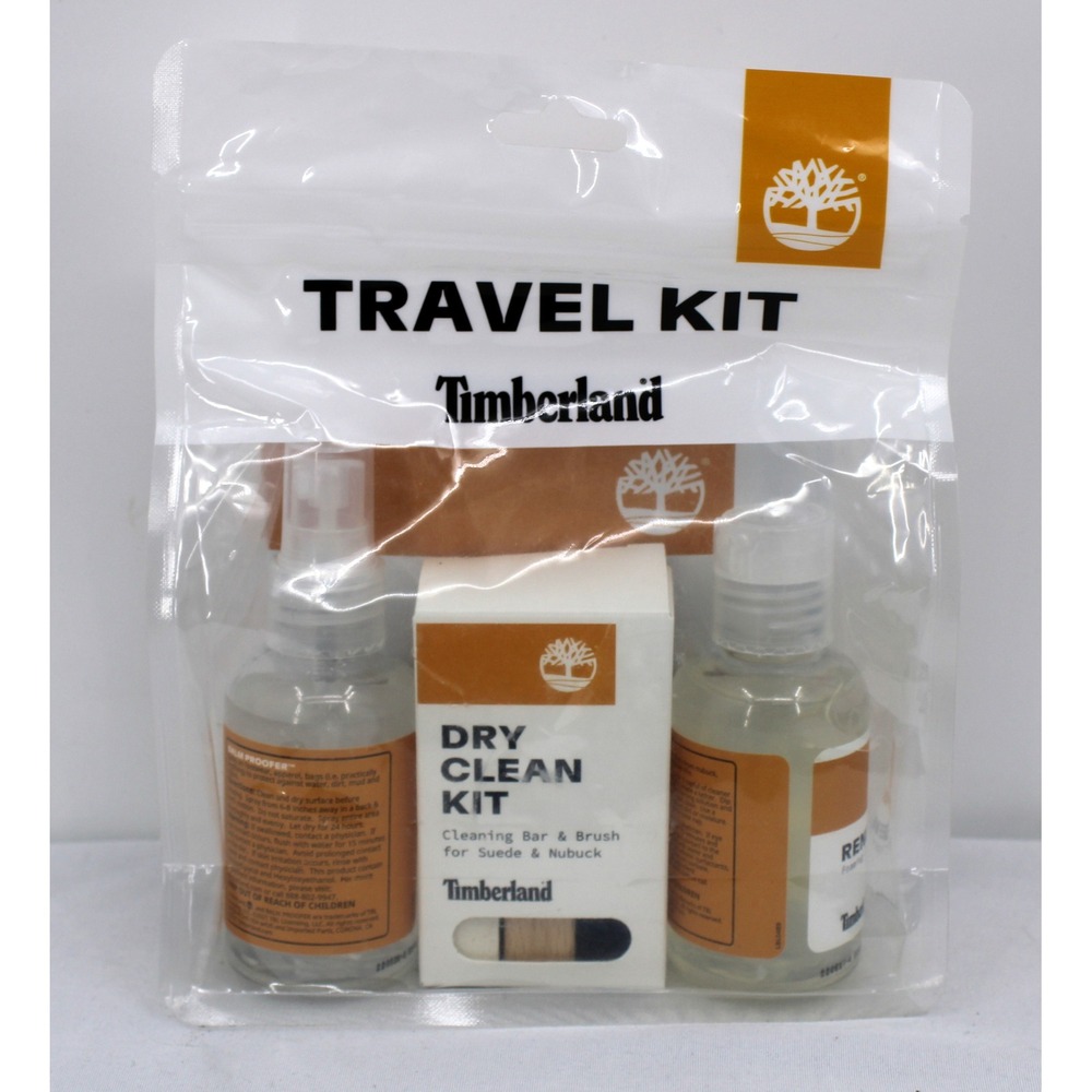 Timberland Travel Kit Shoe Care Cleaning Bar Brush Spray For Suede Nubuck